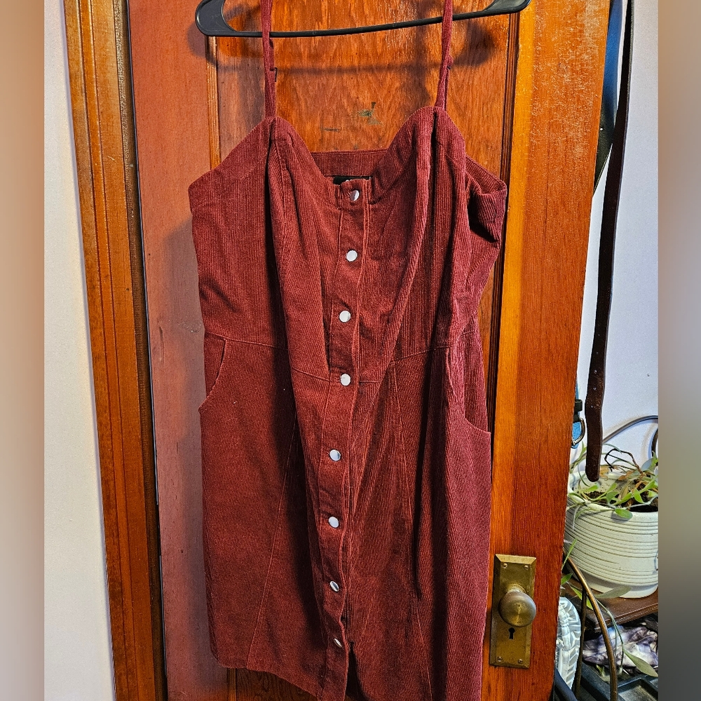 Corduroy Ruby Button Dress